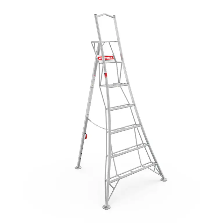 5060139340953 1 Henchman Rear Leg Adjustable Tripod Ladder 8ft.webp